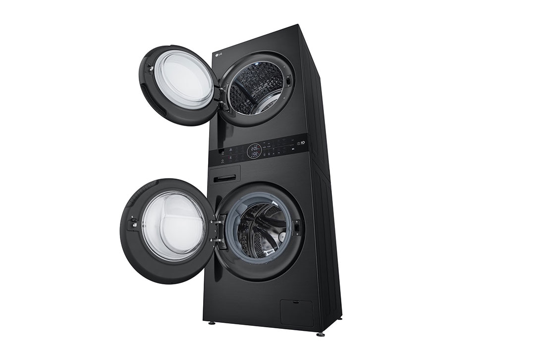 LG WashTower™, 12 kg / 10 kg, AI DD™, Steam™, TurboWash™360˚, Pompă de Căldură Dual Inverter, Perspectivă_Dreapta_Deschis2, WT1210BBF, thumbnail 11