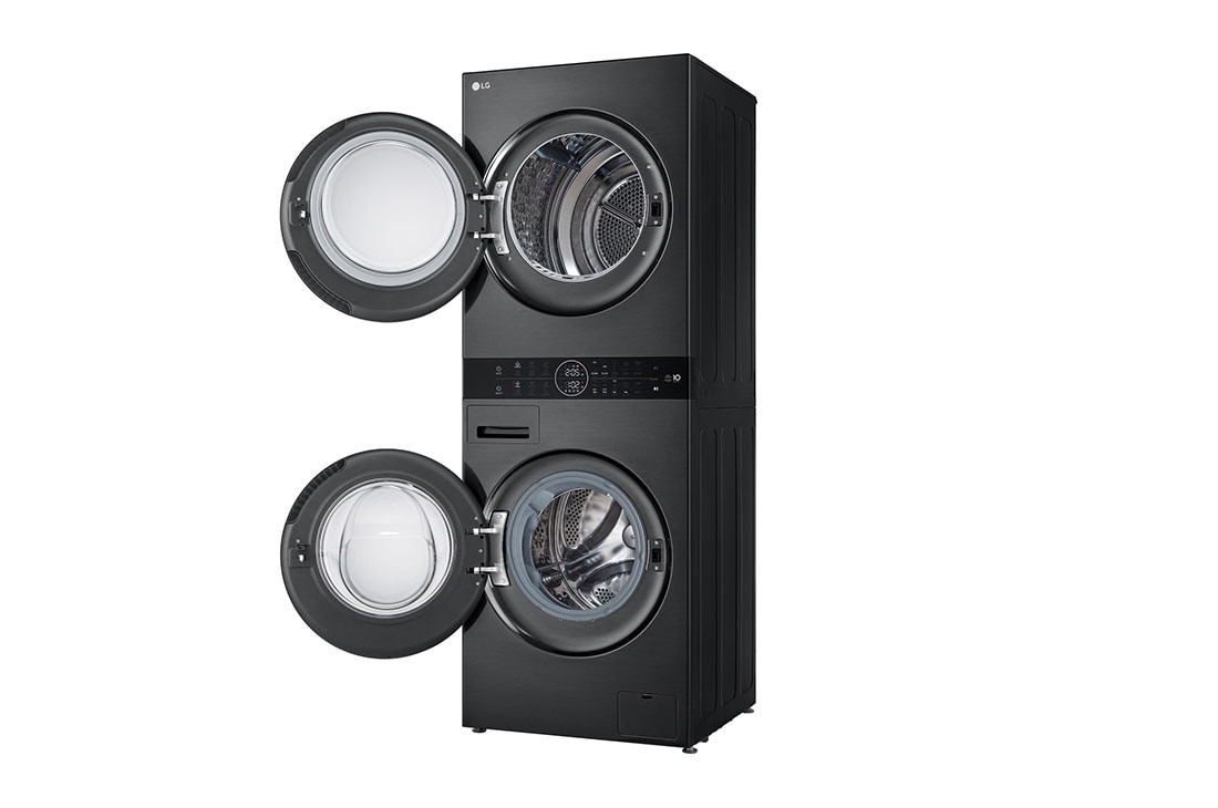 LG WashTower™, 12 kg / 10 kg, AI DD™, Steam™, TurboWash™360˚, Pompă de Căldură Dual Inverter, Latura_Dreaptă_Deschisă2, WT1210BBF, thumbnail 13