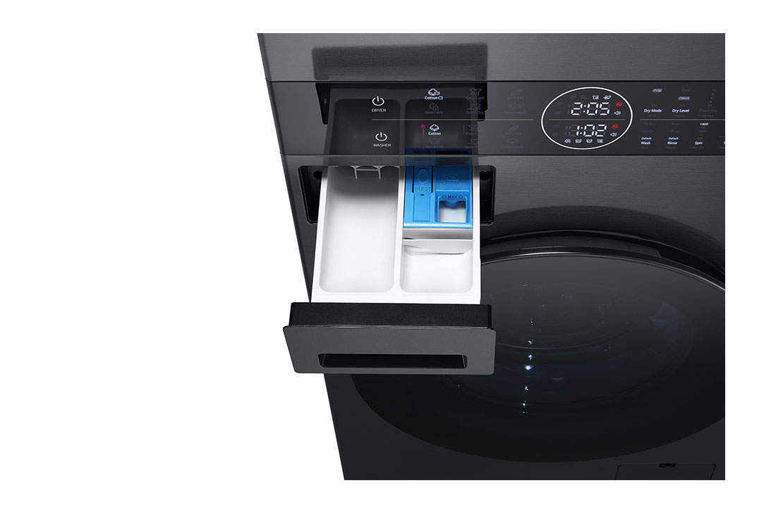 LG WashTower™, 12 kg / 10 kg, AI DD™, Steam™, TurboWash™360˚, Pompă de Căldură Dual Inverter, Sertar2, WT1210BBF, thumbnail 8