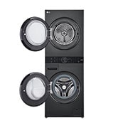 LG WashTower™, 12 kg / 10 kg, AI DD™, Steam™, TurboWash™360˚, Pompă de Căldură Dual Inverter, Față_Deschisă, WT1210BBF, thumbnail 2