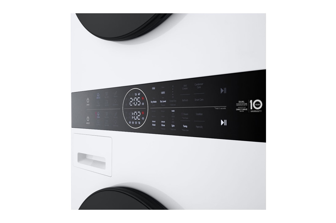 LG WashTower™, 12 kg / 10 kg, AI DD™, Steam™, TurboWash™360˚, Pompă de Căldură Dual Inverter, WT1210WWF, thumbnail 6