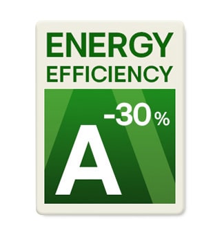 Economisește energie cu o clasă energetică A și un consum de energie redus cu 30%