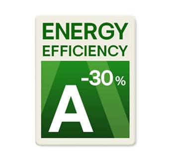 Economisește energie cu o clasă energetică A și un consum de energie redus cu 30%