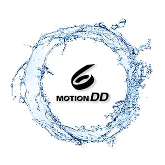 Există un logo 6 motion dd în mijlocul unui flux rotund