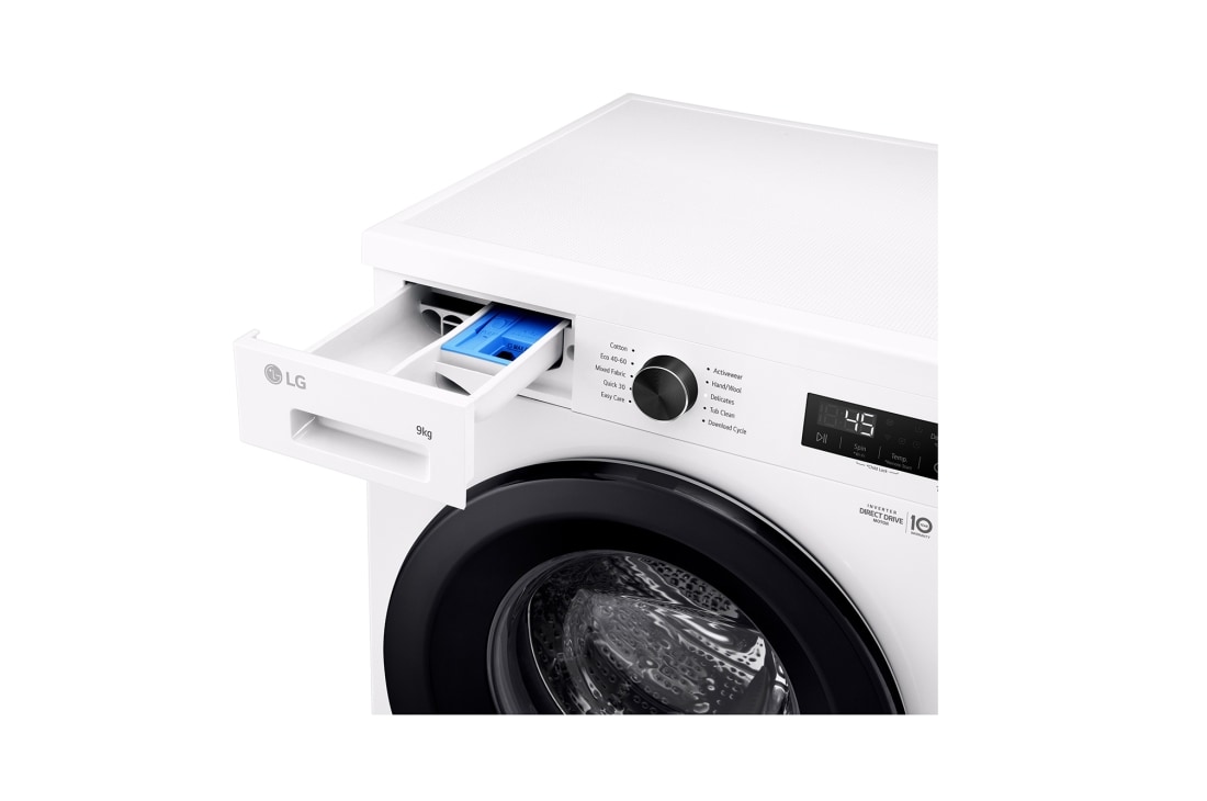 LG Mașină de spălat LG, 9kg, Motor Inverter Direct Drive, Wi-Fi, Mașină de spălat LG Direct Drive 9 kg, Seria 2, albă, F4X1009NWK, thumbnail 5
