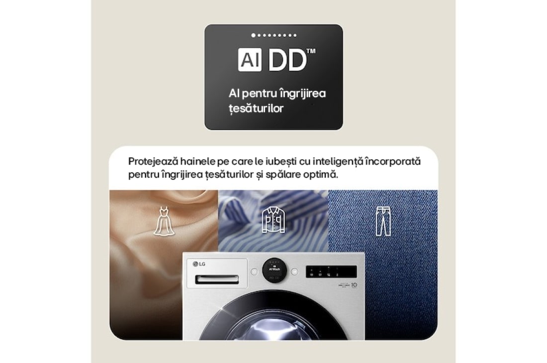 LG Mașină de spălat, 9 kg, Inverter Direct Drive AI DD, TurboWash360˚, Steam+, F4X9009TWCE, thumbnail 13