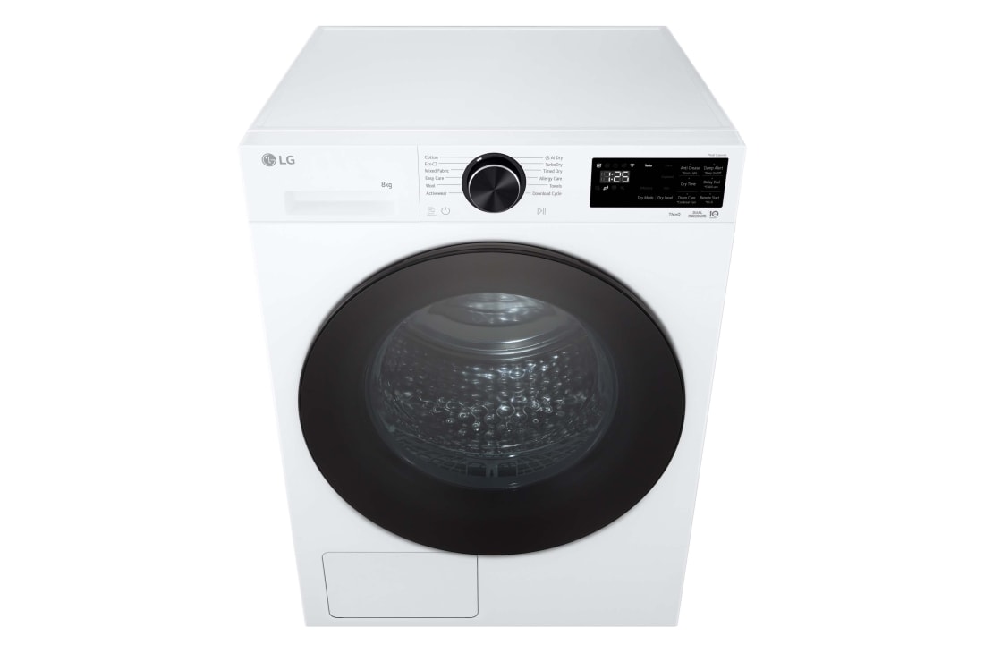 LG Uscător cu pompă de căldură AI DUAL Inverter Heat Pump™, 8 kg, ThinQ™., RHX5008TLB, thumbnail 3