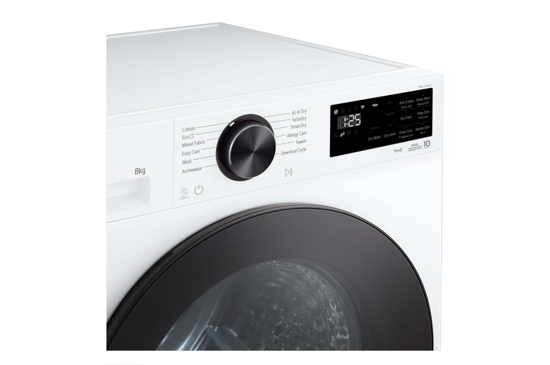 LG Uscător cu pompă de căldură AI DUAL Inverter Heat Pump™, 8 kg, ThinQ™., RHX5008TLB, thumbnail 4