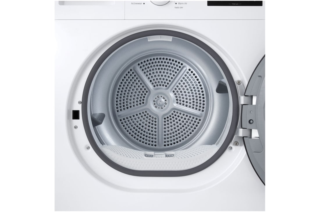 LG Uscător de rufe cu pompă de căldură, 8 kg, Clasa D, imagine detaliată cu interiorul lateral al uscătorului, RHA1008NWK, thumbnail 9