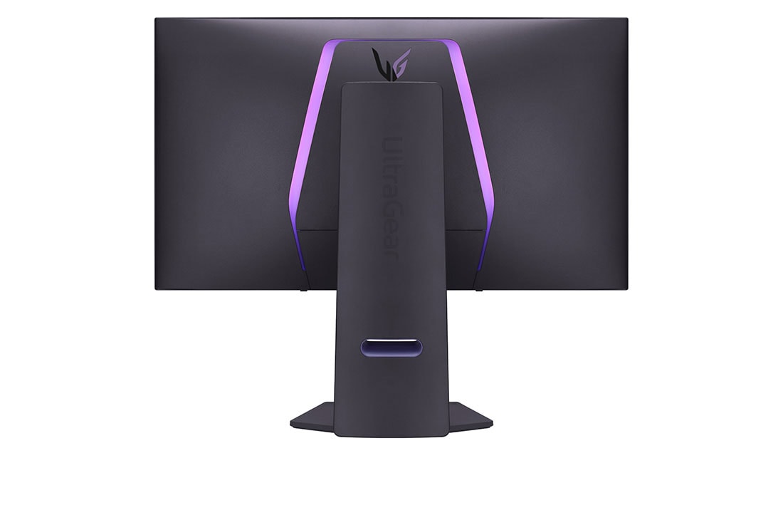 LG Monitor de gaming UltraGear™ Dual-Mode OLED de 32'', rear view with lights on, 32GS95UE-B, thumbnail 8