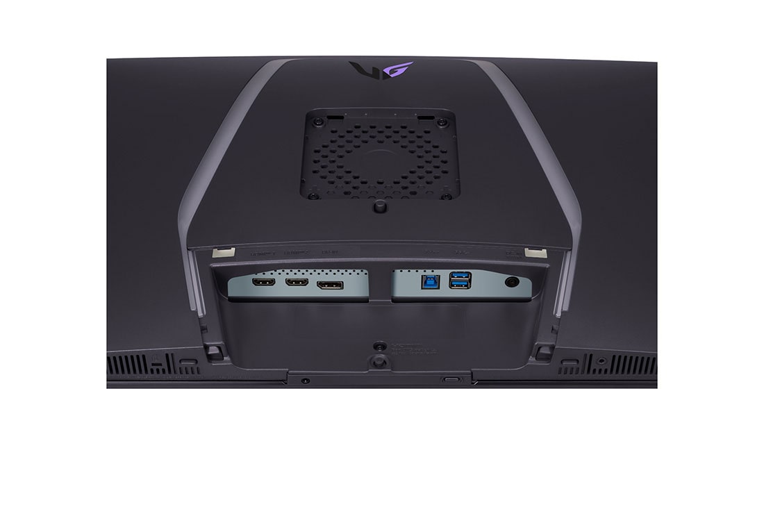 LG Monitor de gaming UltraGear™ Dual-Mode OLED de 32'', close-up view of ports, 32GS95UE-B, thumbnail 11