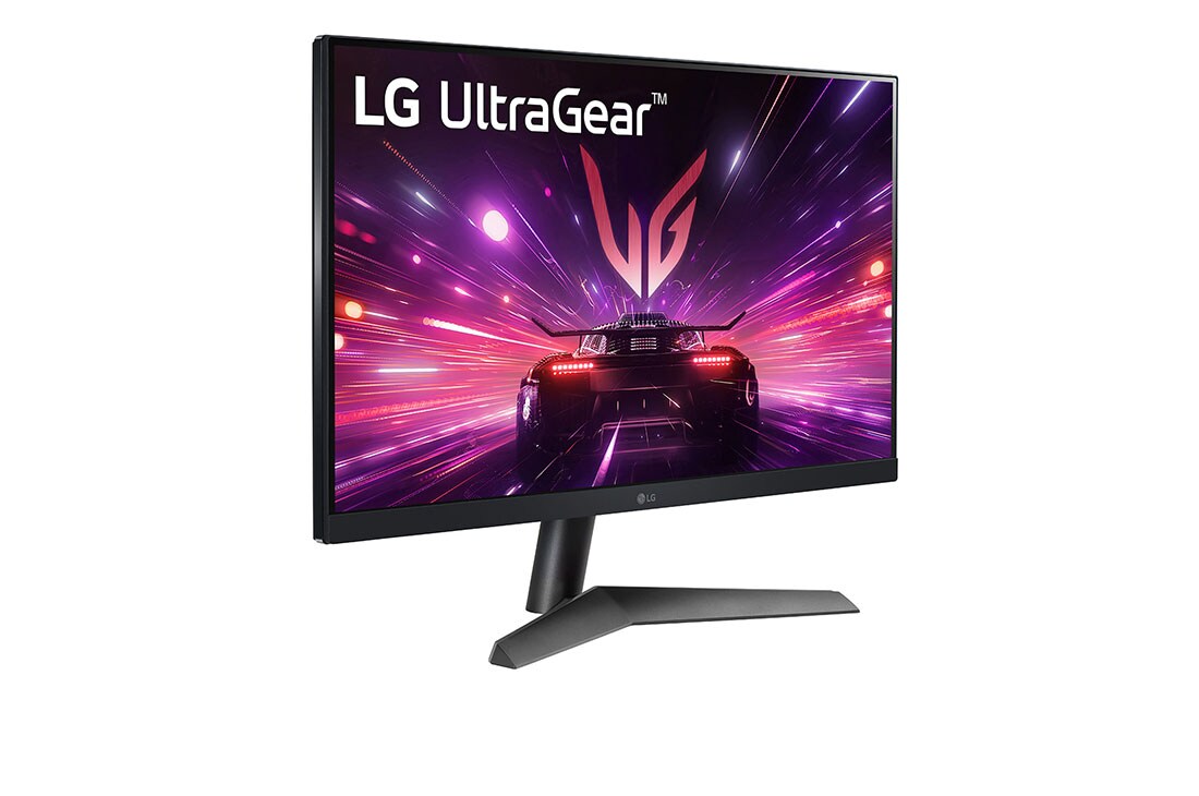 LG Monitor pentru gaming UltraGear™ 24” Full HD IPS | 180Hz, IPS 1ms (GtG), HDR10, vedere din perspectivă, 24GS60F-B, thumbnail 4
