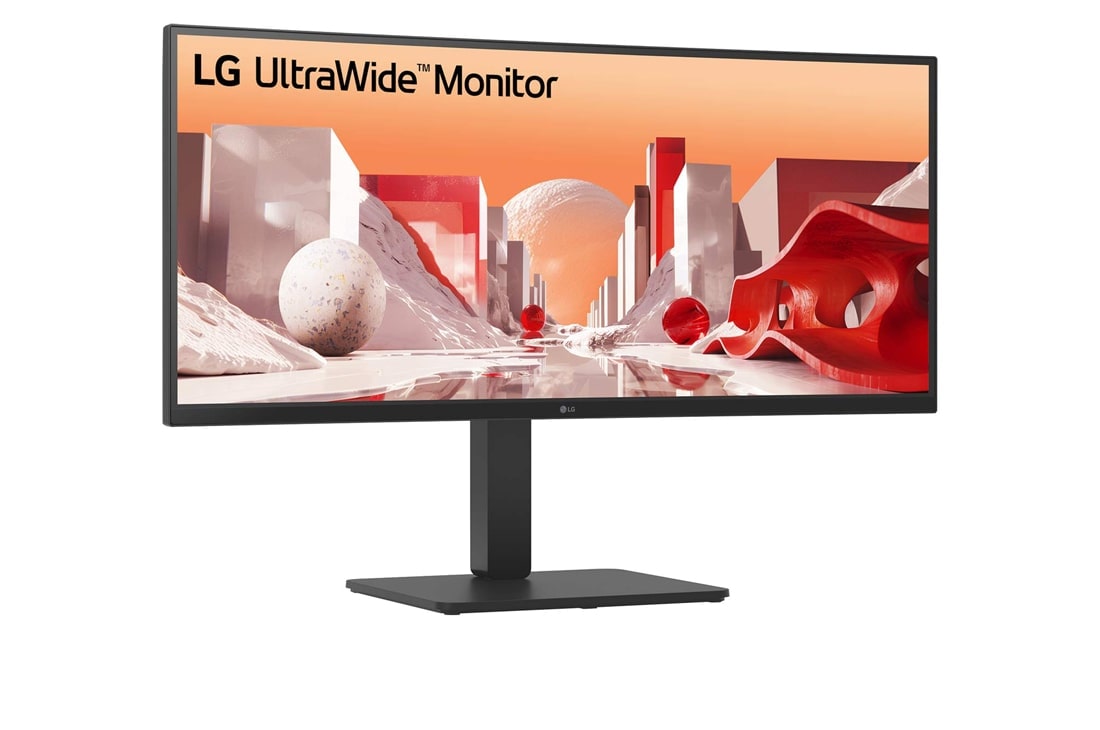 LG Monitor IPS curbat QHD UltraWide de 34'' cu cameră web FHD încorporată și USB Type-C™, +15 graders visning fra siden, 34BA85QE-B, thumbnail 3
