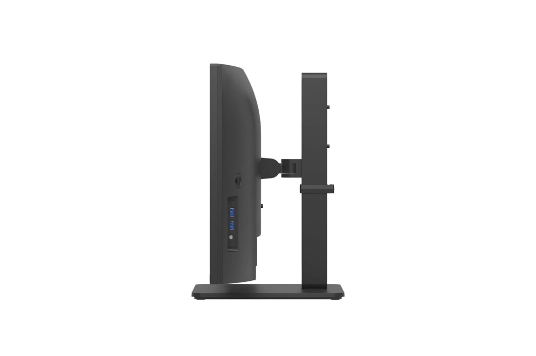 LG Monitor IPS curbat QHD UltraWide de 34'' cu cameră web FHD încorporată și USB Type-C™, sidevisning av skjermen som beveger seg nedover for høydejustering, 34BA85QE-B, thumbnail 11