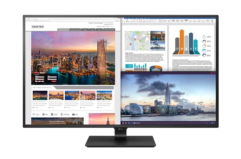 LG Monitor LG 43'' | Ecran IPS | UHD 4K | Rich Bass | OnScreen Control | MultiTasking, 43UD79-B, thumbnail 1