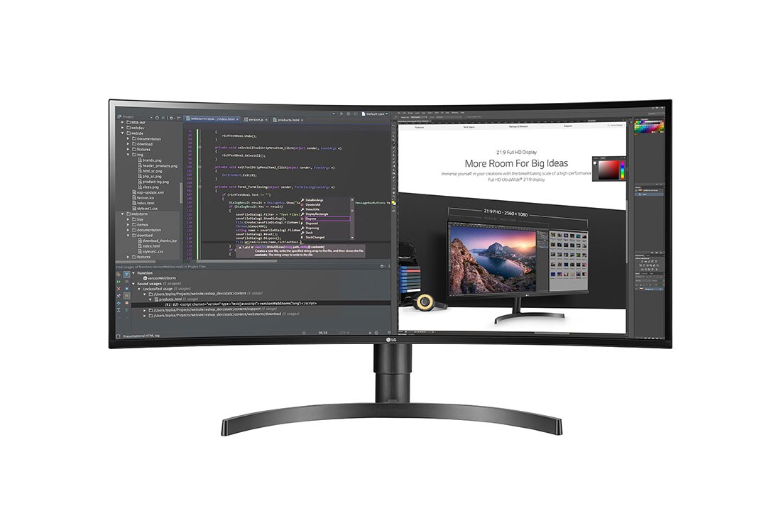 LG Monitor 34'' curbat UltraWide™ QHD (3440 x 1440) IPS, 34WL75C