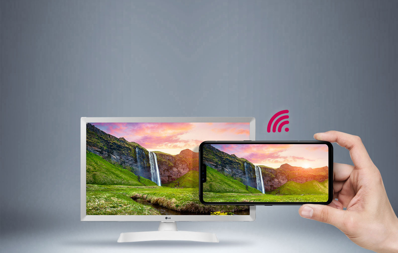 Wi-Fi integrat și soluție wireless ca și cum conținutul unui smartphone ar fi proiectat pe un ecran mai mare