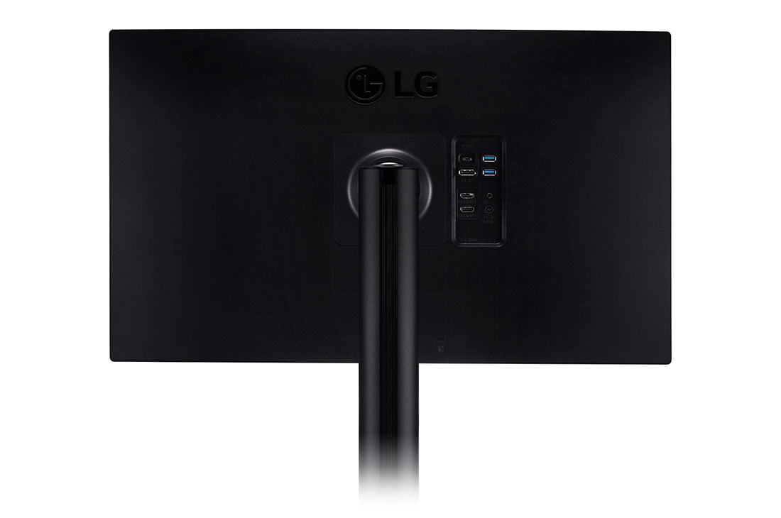 LG Monitor IPS QHD Ergo IPS de 27'' cu USB Type-C™, Vedere laterală din spate prim-plan cu brațul monitorului în centru, 27QN880-B, thumbnail 12