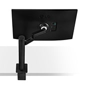 LG Monitor IPS QHD Ergo IPS de 27'' cu USB Type-C™, Vedere laterală spate cu brațul monitorului în stânga, 27QN880-B, thumbnail 15