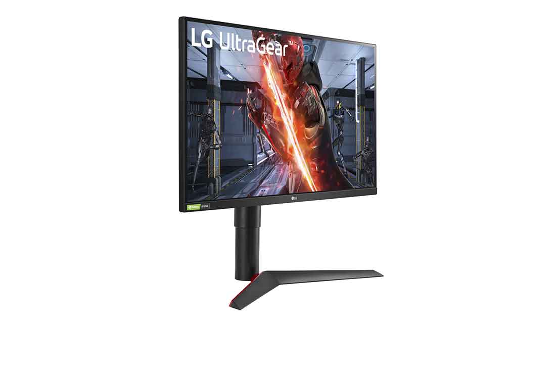 LG Monitor pentru jocuri UltraGear™ Full HD IPS, 27'', compatibil cu G-SYNC®, Vedere din perspectivă, 27GN750-B, thumbnail 4