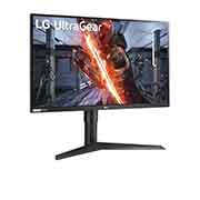 LG Monitor pentru jocuri UltraGear™ Full HD IPS, 27'', compatibil cu G-SYNC®, Vedere laterală la +15 grade, 27GN750-B, thumbnail 3