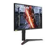 LG Monitor pentru jocuri UltraGear™ Full HD IPS, 27'', compatibil cu G-SYNC®, Vedere din perspectivă, 27GN750-B, thumbnail 4