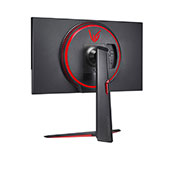 LG Monitor pentru jocuri UHD 4K UltraGear™ Nano IPS 1ms (GtG), 27'', cu VESA DSC, vedere în perspectivă din spate 3 cu Sphere Lighting 2.0 în roșu, 27GN950-B, thumbnail 10