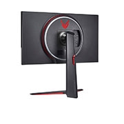 LG Monitor pentru jocuri UHD 4K UltraGear™ Nano IPS 1ms (GtG), 27'', cu VESA DSC, vedere în perspectivă din spate 1 cu Sphere Lighting 2.0 în alb și roșu, 27GN950-B, thumbnail 8