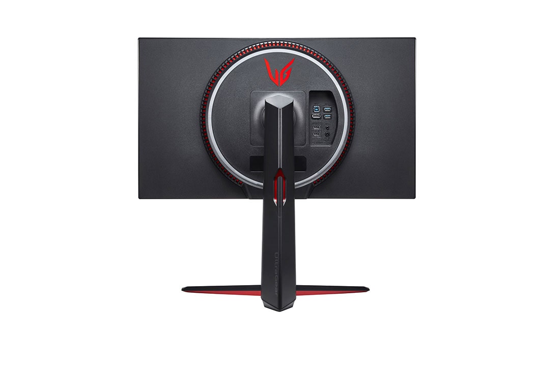 LG Monitor pentru jocuri UHD 4K UltraGear™ Nano IPS 1ms (GtG), 27'', cu VESA DSC, vedere posterioară cu Sphere Lighting 2.0 în alb și roșu, 27GN950-B, thumbnail 5
