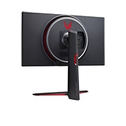 LG Monitor pentru jocuri UHD 4K UltraGear™ Nano IPS 1ms (GtG), 27'', care suportă 4K și 120 Hz prin HDMI 2.1, vedere din perspectivă spate cu lumini albe aprinse, 27GP950-B, thumbnail 8