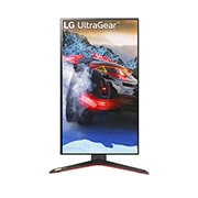 LG Monitor pentru jocuri UHD 4K UltraGear™ Nano IPS 1ms (GtG), 27'', care suportă 4K și 120 Hz prin HDMI 2.1, vedere frontală, cu afișajul pivotând la 90 de grade într-o vedere portret, 27GP950-B, thumbnail 13