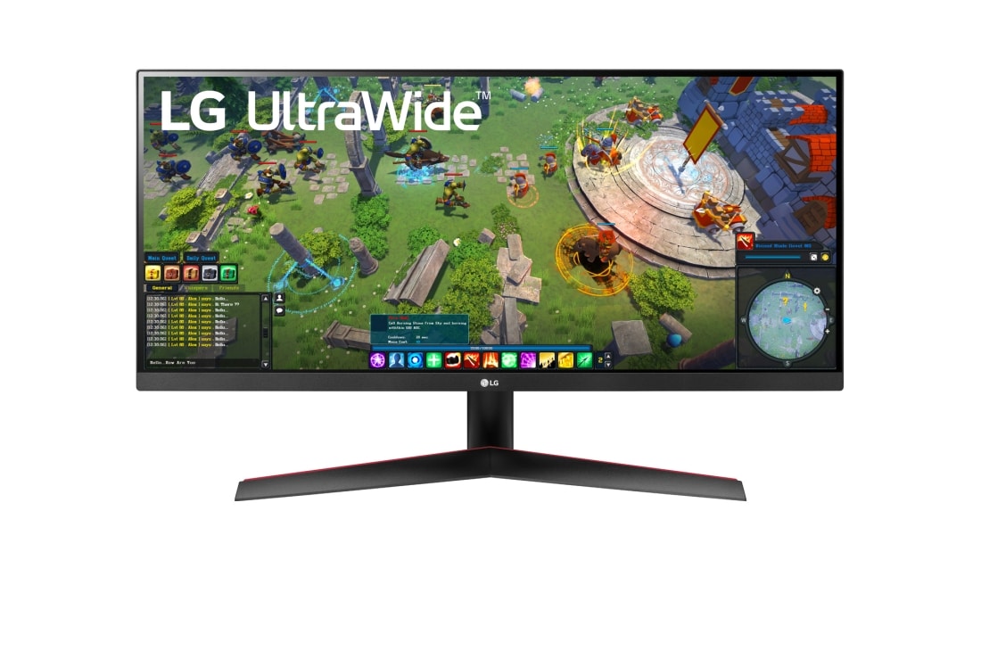 LG Monitor HDR IPS 29'' UltraWide™ Full HD, Vedere frontală, 29WP60G-B