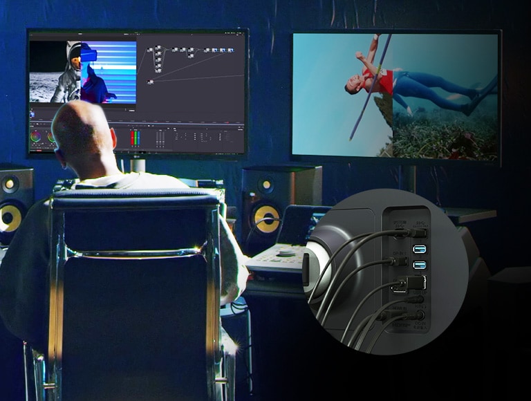 LG UltraFine™ OLED Pro este compatibil cu diferite tipuri de dispozitive