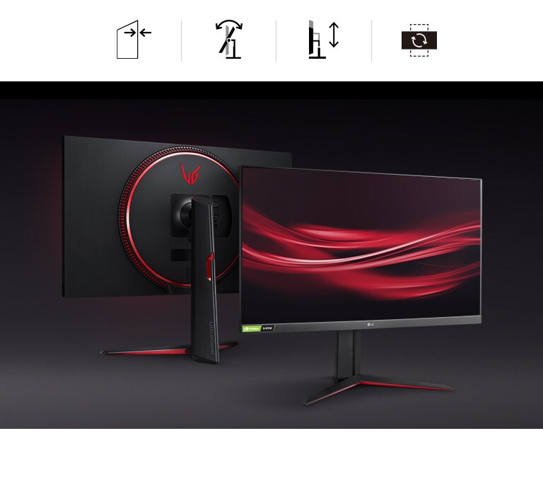 Monitor cu design elegant, cu suport pentru reglarea înălțimii, înclinării și a rotirii
