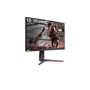 LG Monitor de joc UltraGear ™ Full HD de 31,5 '' cu 165Hz, 1 ms MBR și compatibilitate NVIDIA® G-SYNC®, Vedere din perspectivă, 32GN550-B, thumbnail 4