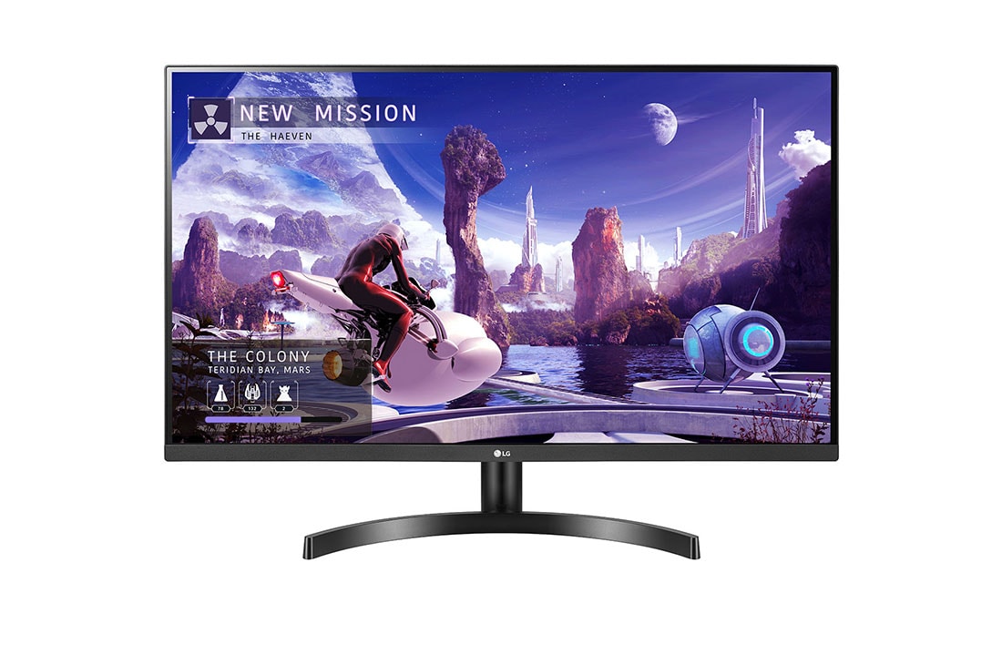 LG Monitor IPS QHD de 31,5'' cu AMD FreeSync™, Vedere frontală, 32QN600-B