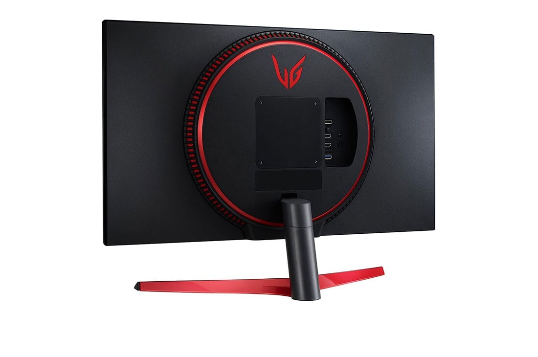 LG Monitor pentru jocuri clasa UltraGear™ Full HD IPS 1ms (GtG), 27'', compatibil cu NVIDIA® G-SYNC®, vedere din perspectivă spate, 27GN600-B, thumbnail 7