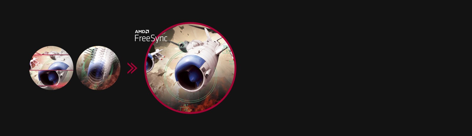 Scena de joc cu mișcare îmbunătățită, fluidă, în comparație cu modul convențional