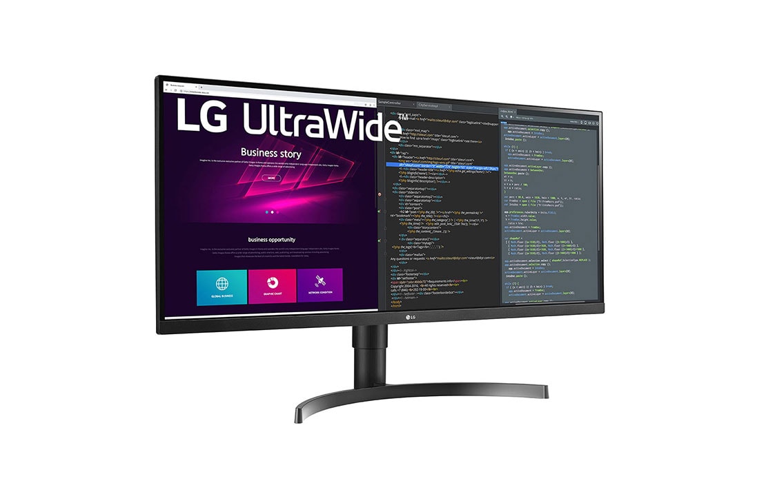 LG Monitor 34'' UltraWide™ QHD (3440 x 1440) IPS, Vedere laterală la +15 grade, 34WN750-B, thumbnail 3