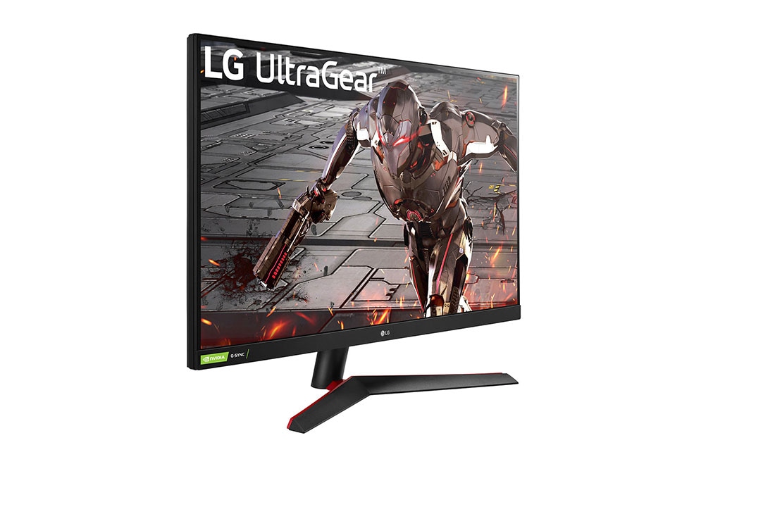 LG Monitor de jocuri UltraGear™ Full HD de 31,5 ''cu 165Hz, 1ms MBR și compatibil NVIDIA® G-SYNC®, Vedere din perspectivă, 32GN500-B, thumbnail 4