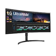 LG Monitor HDR IPS 38'' curbat UltraWide™ QHD+ (3840 x 1600), Vedere laterală la +15 grade, 38WN75C-B, thumbnail 3