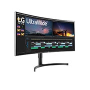LG Monitor HDR IPS 38'' curbat UltraWide™ QHD+ (3840 x 1600), Vedere din perspectivă, 38WN75C-B, thumbnail 4