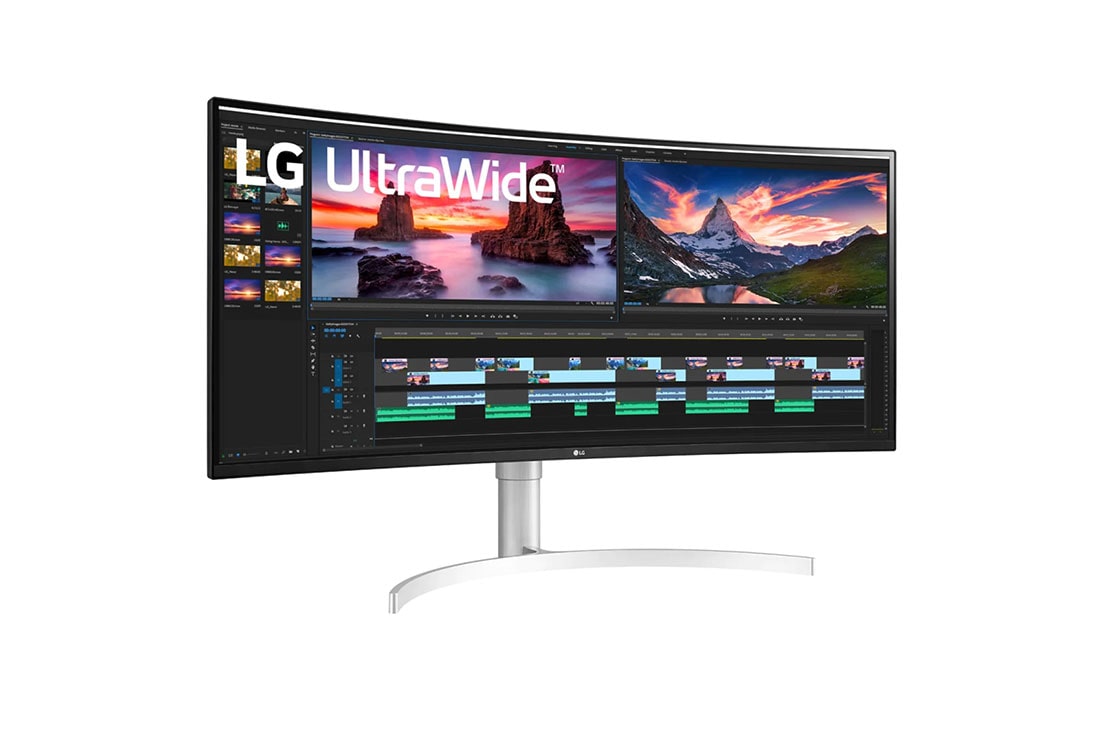 LG Monitor curbat 38'' UltraWide™ QHD+ Nano IPS, Vedere laterală la +15 grade, 38WN95C-W, thumbnail 3