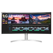 LG Monitor curbat 38'' UltraWide™ QHD+ Nano IPS, Vedere frontală, 38WN95C-W, thumbnail 1