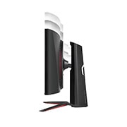LG Monitor pentru jocuri clasa UltraGear™ Nano IPS 1ms, 34'', cu NVIDIA® G-SYNC® ULTIMATE, vedere laterală cu înălțimea monitorului care se deplasează în jos, 34GP950G-B, thumbnail 12