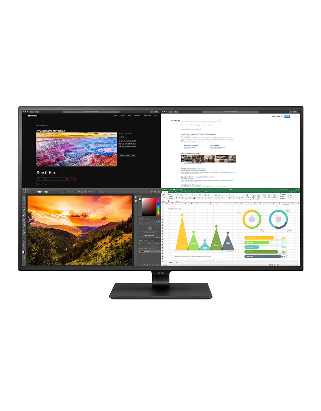 Monitor 4K UHD IPS de 42,5 inchi | LG România