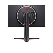 LG Monitorul de gaming UltraGear™ 4K Nano IPS 1ms (GtG) de 27” cu 144Hz / 160Hz (Overclock) și HDMI 2.1, rear view with white colored lights on, 27GP95R-B, thumbnail 6