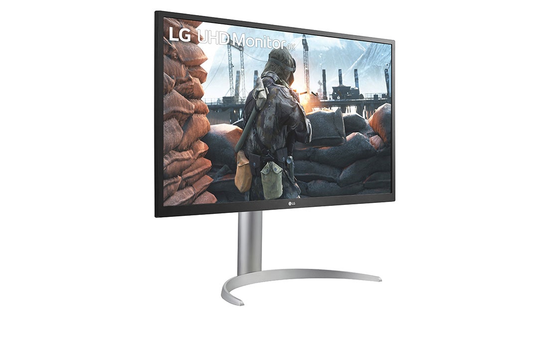 LG Monitor 27'' UHD 4K IPS (3840x2160) cu USB Type-C™, Vedere laterală la +30 grade, 27UP550N-W, thumbnail 4