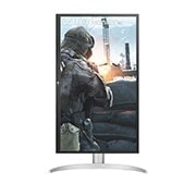 LG Monitor 27'' UHD 4K IPS (3840x2160) cu USB Type-C™, vedere frontală, cu afișajul pivotând la 90 de grade într-o vedere portret, 27UP550N-W, thumbnail 10