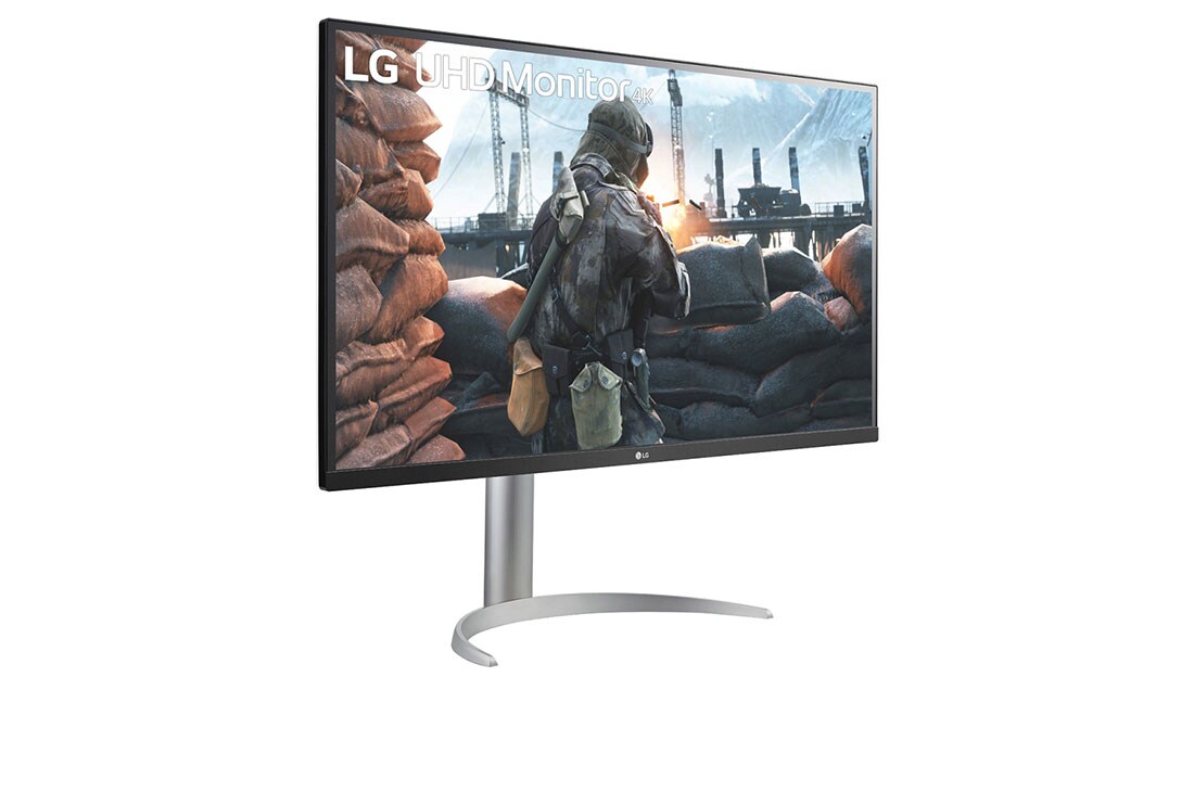 LG Monitor de 31.5'' UHD 4K cu USB Type-C™, Vedere laterală la +30 grade, 32UP55NP-W, thumbnail 4